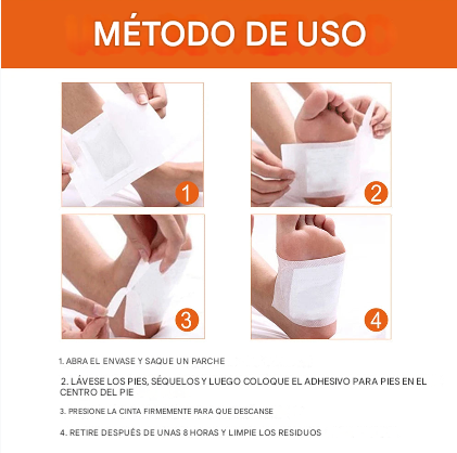 10 unidades de Parche Detox para Pies